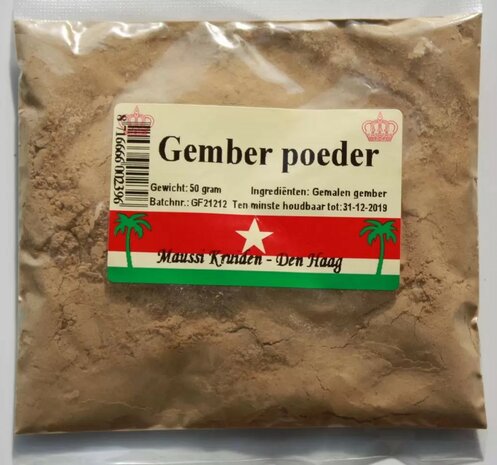 Mausi Kruiden Gemalen Gember 50gr