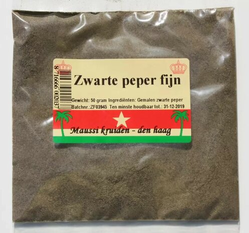 Mausi Kruiden Gemalen Zwarte Peper 50gr