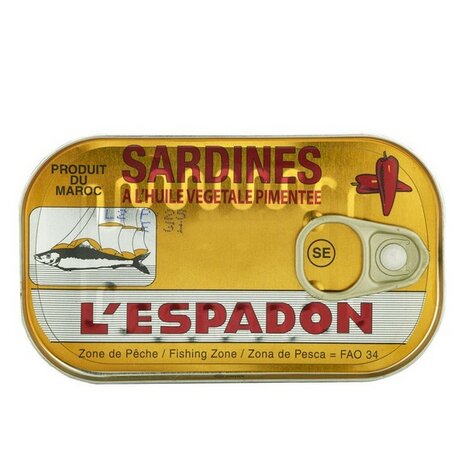 L&#039;Espadon Sardines in Hot Oil 125gr