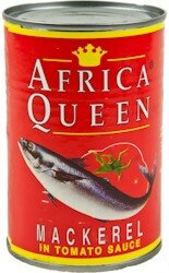 Africa Queen Mackerel in Tomato Sauce 425gr