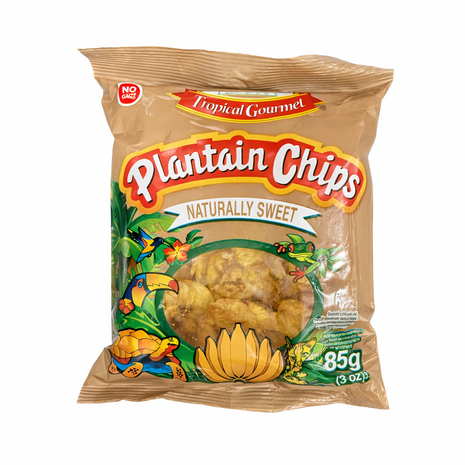Tropical Gourmet Plantain Chips Naturally Sweet 85gr
