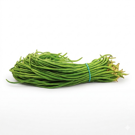 Verse Surinaamse Kouseband 500gr &mdash; lange groene peulen voor curry en stoofschotels | Tokoram.nl