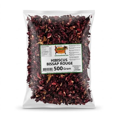 African Beauty Hibiscus 500gr &mdash; bissap rouge zobo kruidenthee | Tokoram.nl