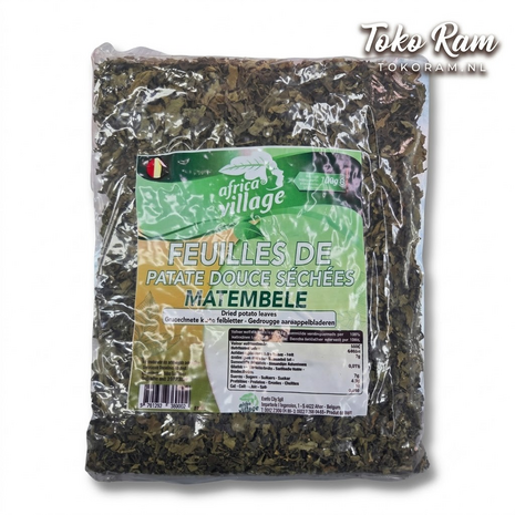 Africa Village Dried Sweet Potato Leaves 100gr &mdash; gedroogde zoete aardappelbladeren uit Togo | Tokoram.nl