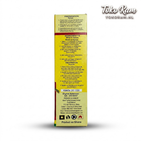 Winnie's Hausa Koko 400gr &mdash; Ghanese ontbijtpap van gierst | Tokoram.nl