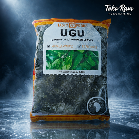 Tasty Foods Ugu Leaves 500gr &mdash; pompoenbladen voor Afrikaanse soepen | Tokoram.nl