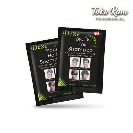 Dexe Black Hair Shampoo Sachet 25ml &mdash; instant zwarte haarkleuring in shampoo | Tokoram.nl