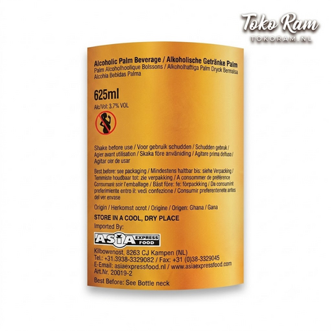 Nkulenu's Palm Drink 625ml &mdash; traditionele Ghanese palmdrank | Tokoram.nl
