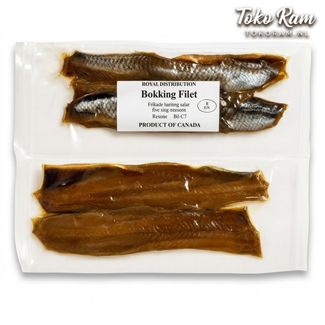 Bokking Filet 190gr &amp;#x2014; zachtgerookte haringfilet vacu&amp;#x00fc;m verpakt | Tokoram.nl