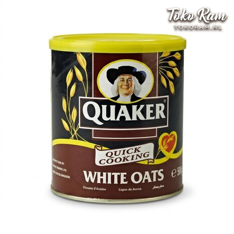 Quaker White Oats 500gr &mdash; volkoren havermout voor ontbijt | Tokoram.nl