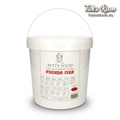 Betty Foods Poundo Iyan 9kg &mdash; instant pounded yam meel voor iyan | Tokoram.nl