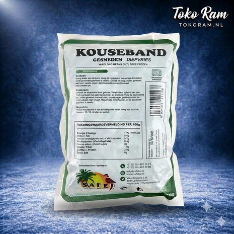 Surinaams Kouseband 500gr &mdash; diepgevroren langbonen gesneden | Tokoram.nl