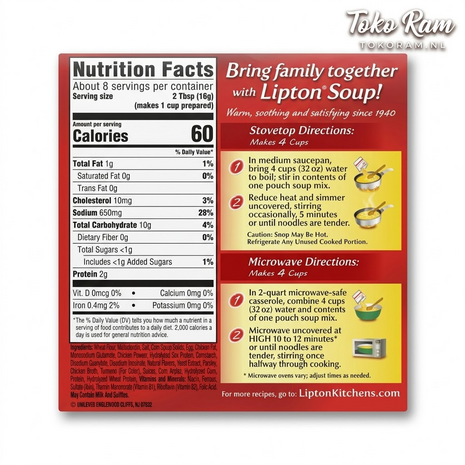 Lipton Soup Secrets Noodle Soup 127gr &mdash; instant kip noedelsoep uit USA | Tokoram.nl