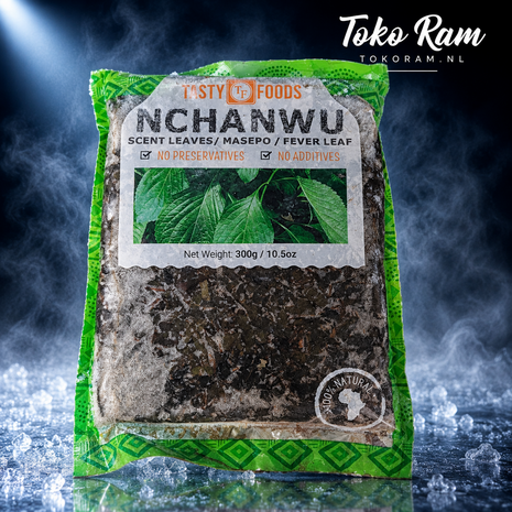 Tasty Foods Nchanwu 300gr &mdash; diepgevroren Afrikaans kruidblad voor pepersoep | Tokoram.nl