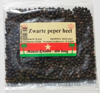 Maussi Kruiden Zwarte Peperkorrels 50gr
