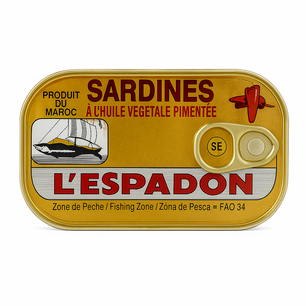 L'Espadon Sardines in Hot Oil 125gr